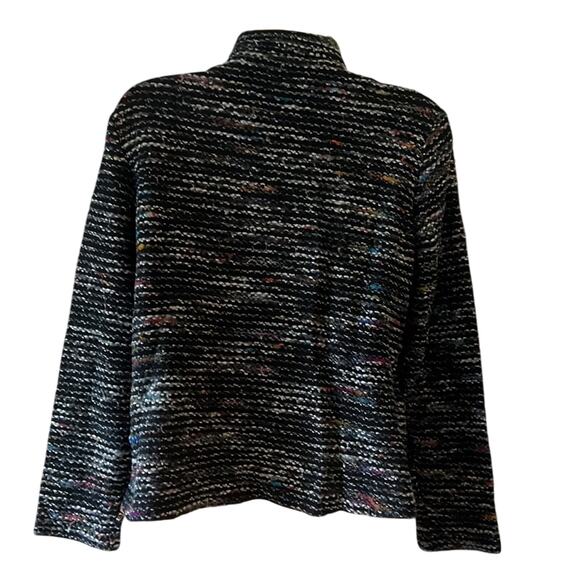 Coldwater Creek Size XS Textured Striped Sweater Cardigan Jacket Knit - Picture 3 of 8